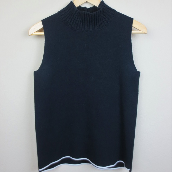 Zara Knit Sleeveless Turtleneck Sweater 